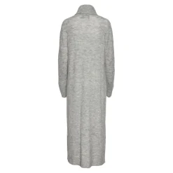 Robe en maille manches longues gris clair Vivi