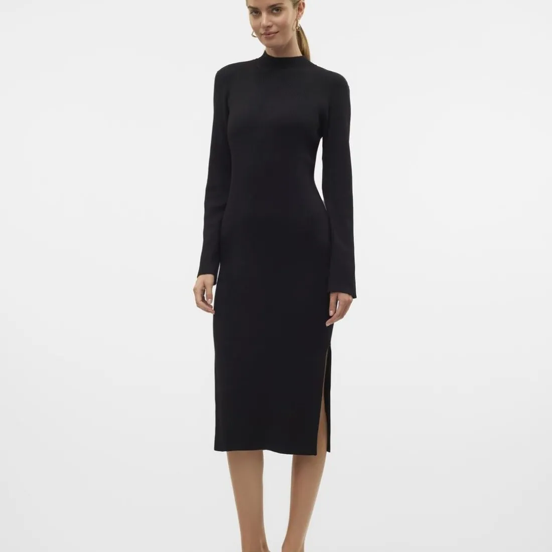 Robe en maille viscose Lynzi noir Zoe