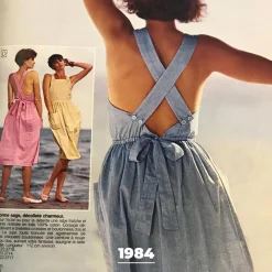 Robe en viscose dos croisé Alice Réédition bleu ciel