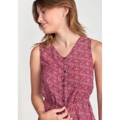 Robe evasée fille, patineuse ALENAGI fuchsia