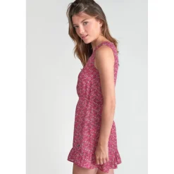Robe evasée fille, patineuse ALENAGI fuchsia