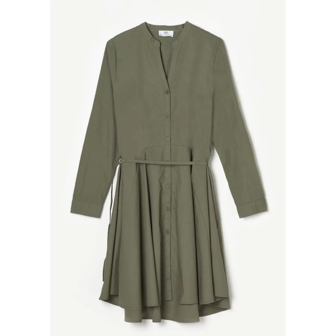 Robe evasée, patineuse CATLEYA kaki en coton