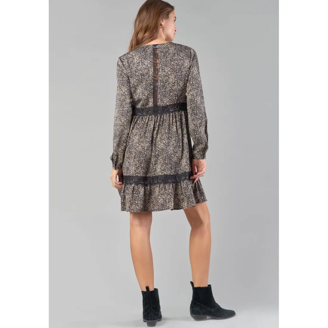 Robe evasée, patineuse HUERTA noir