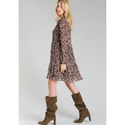 Robe evasée, patineuse MIHABE rouge