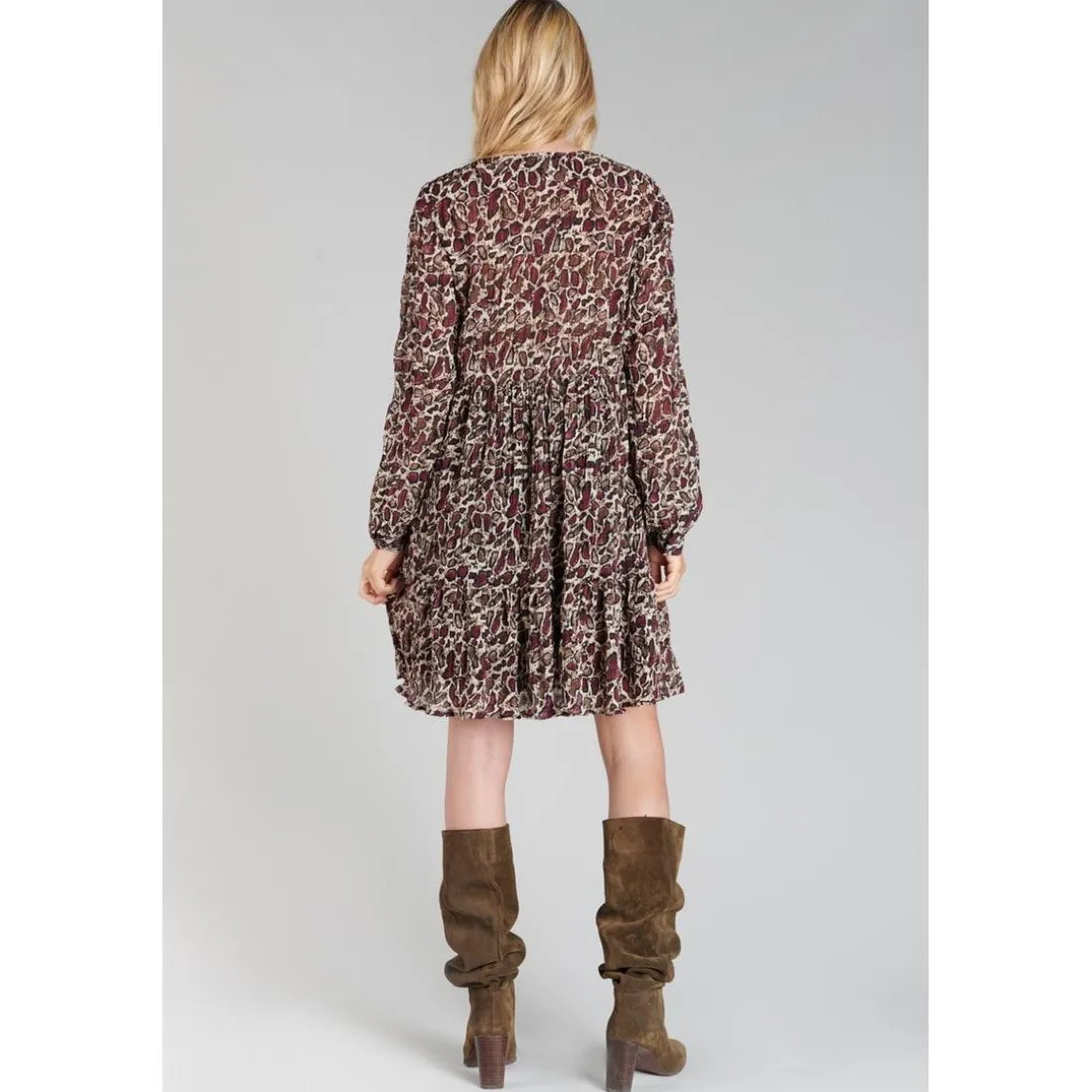 Robe evasée, patineuse MIHABE rouge