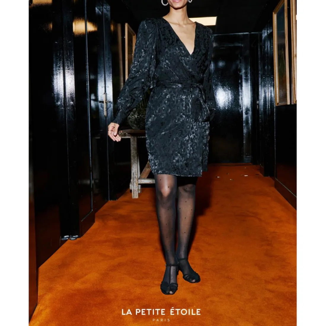 Robe FLYN noir en viscose
