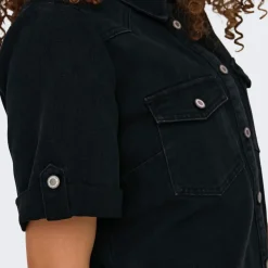 Robe Jean courte ONLLISA - Noir en coton Zara