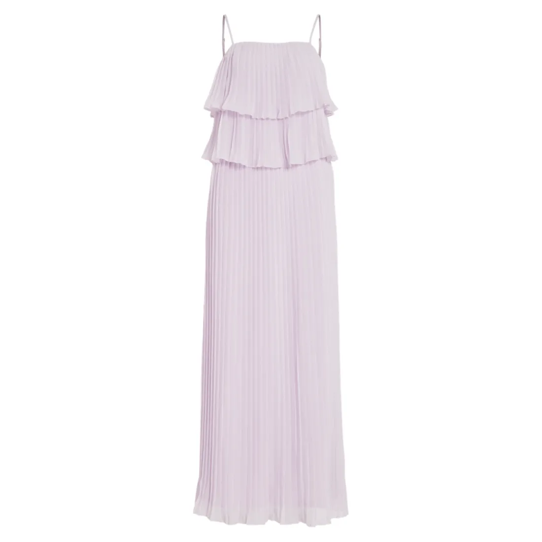 Robe longue à bretelles Chiffan violet Page