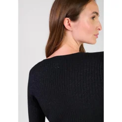 Robe longue droite ANOMY noir Isla