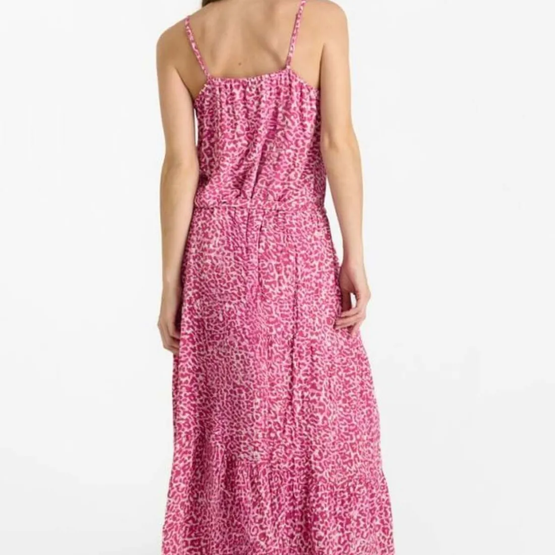 Robe longue droite LISAKA rose Sue