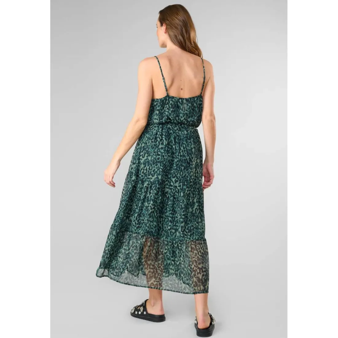 Robe longue droite LISAKA kaki