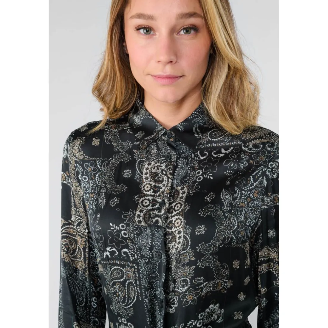 Robe longue droite SERAPHY noir Nia en viscose