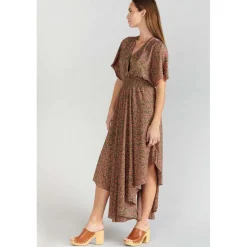 Robe longue droite YAKA vert
