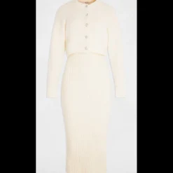 Robe longue femme Morgan ivoire
