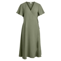 Robe longue vert foncé Cara