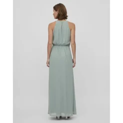 Robe longueur maxi dentelle féminine vert Nea