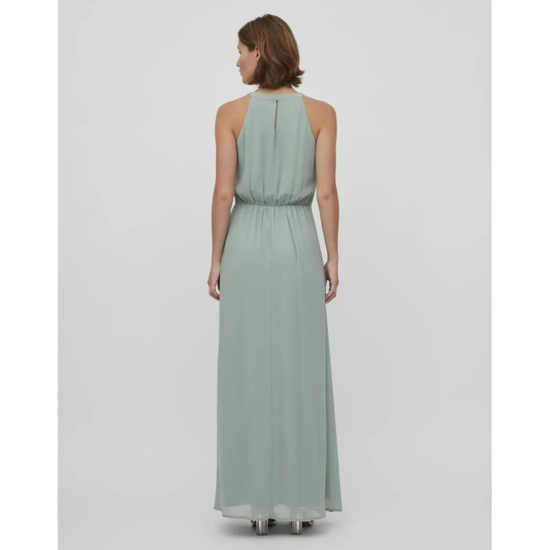 Robe longueur maxi dentelle féminine vert Nea