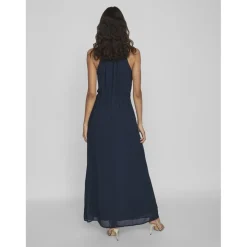Robe longueur maxi dentelle féminine bleu Molly