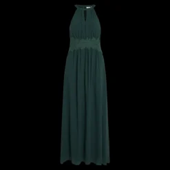 Robe longueur maxi dentelle féminine turquoise Sam