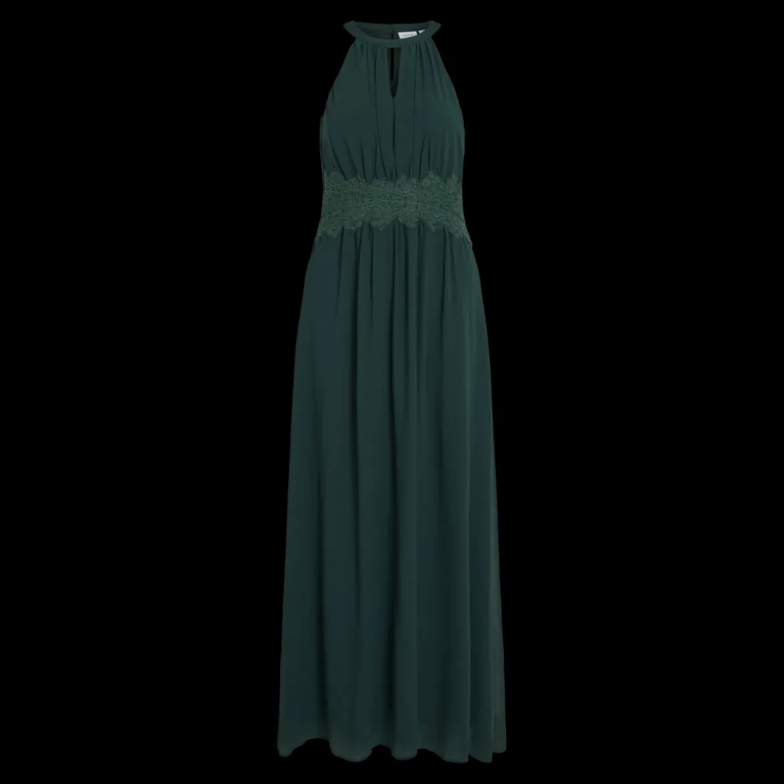Robe longueur maxi dentelle féminine turquoise Sam