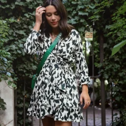 Robe manches longues léopard Léo