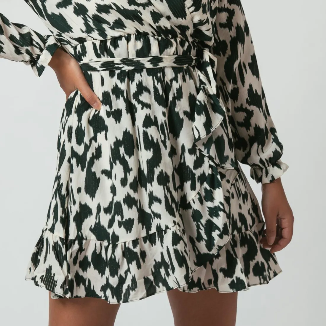Robe manches longues léopard Léo