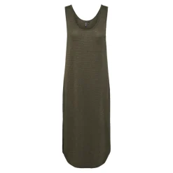 Robe midi Billo vert en viscose Lucy