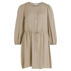Robe midi gris clair en viscose