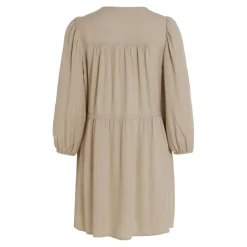 Robe midi gris clair en viscose