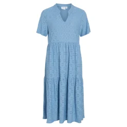 Robe midi manches courtes Kawa turquoise Lyra