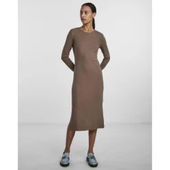 Robe midi marron