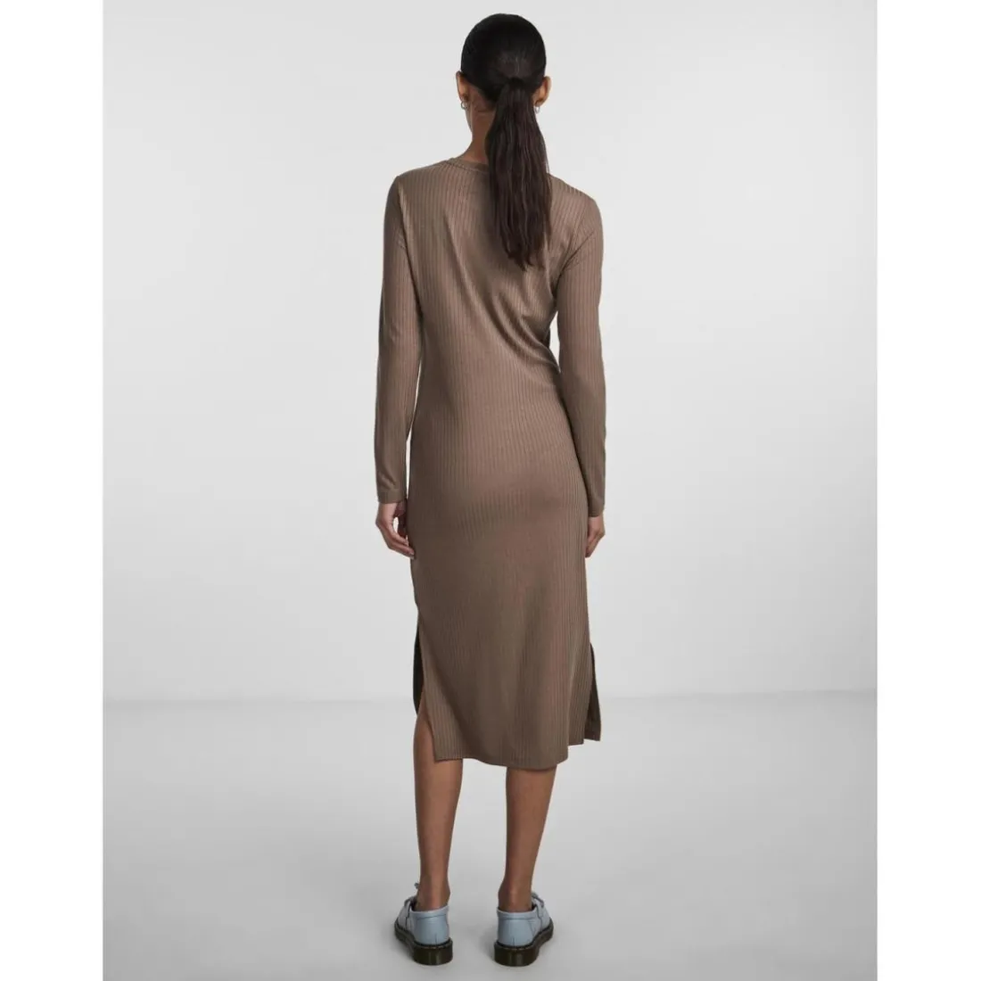 Robe midi marron