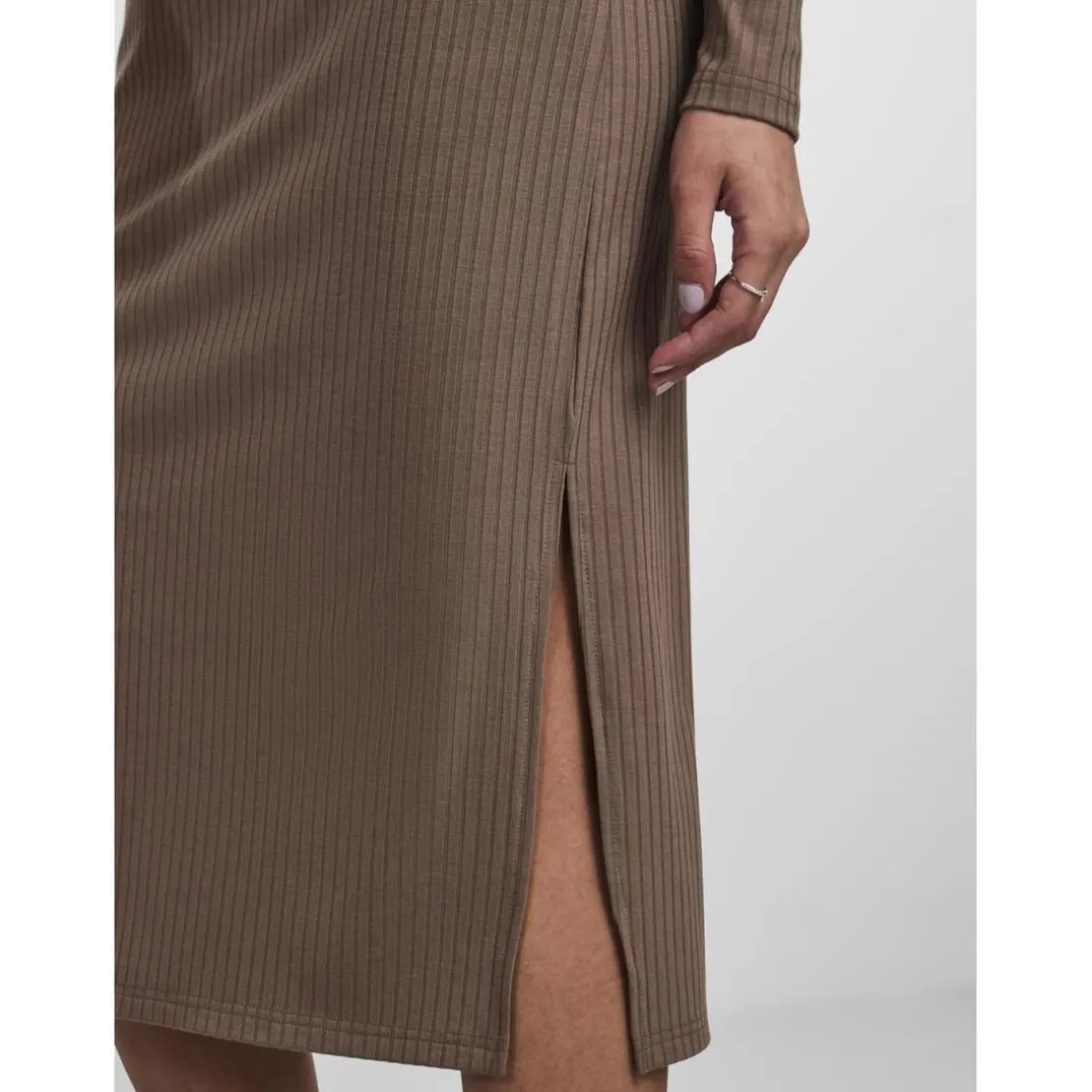 Robe midi marron