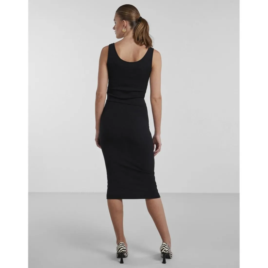 Robe midi noir Zoé