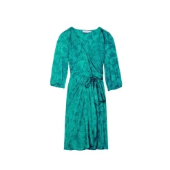 Robe Shima vert en viscose