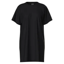 Robe tee shirt manches courtes en coton Cria noir Zoe