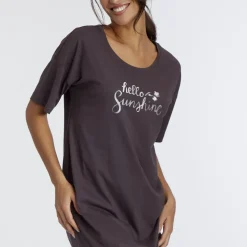 Robe Tshirt en coton - Anthracite