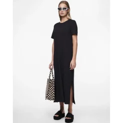 Robe T-shirt maxi en viscose Sofia noir Gaia