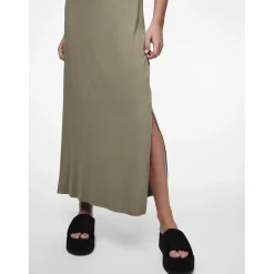 Robe T-shirt maxi en viscose Sofia vert Cléo Yara