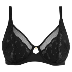 Romance - Soutien-gorge plongeant à armatures Noir