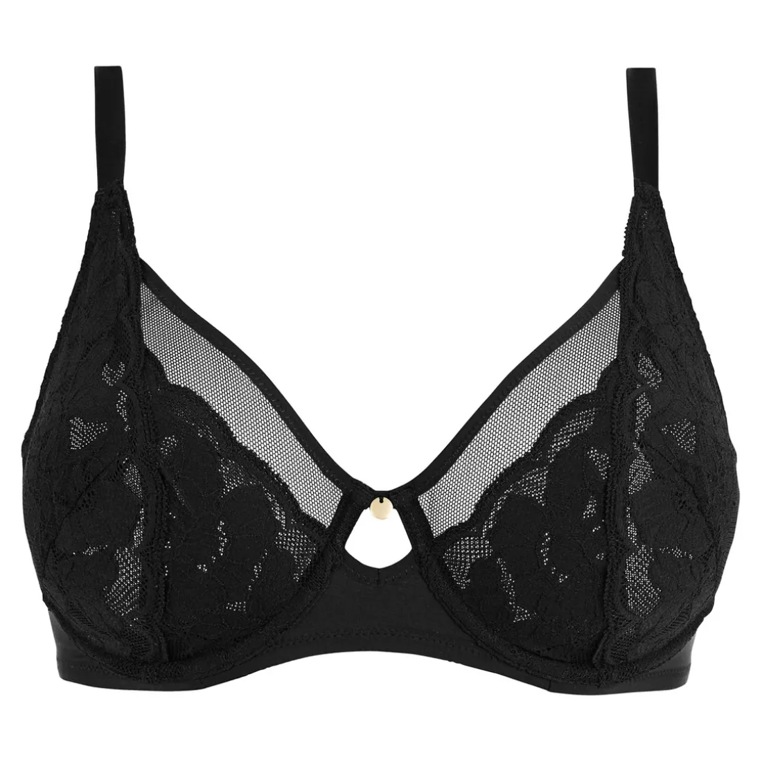 Romance - Soutien-gorge plongeant à armatures Noir