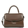 Sac à main A rabat avec fermoir S Suave Even marron en cuir