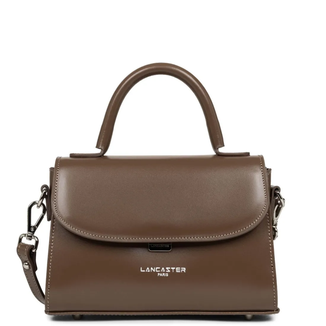 Sac à main A rabat avec fermoir S Suave Even marron en cuir