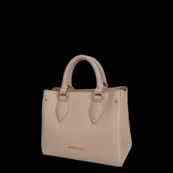 Sac à main beige en synthétique grainé