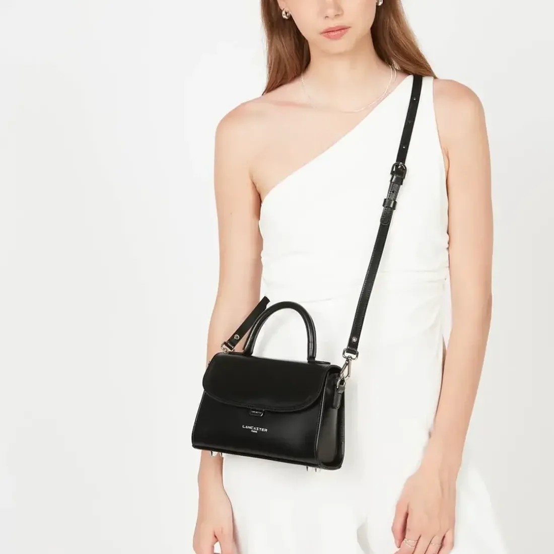 Sac à main noir Suave Even en cuir