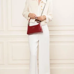 Sac à main Zippé S Suave Ace bordeaux en cuir