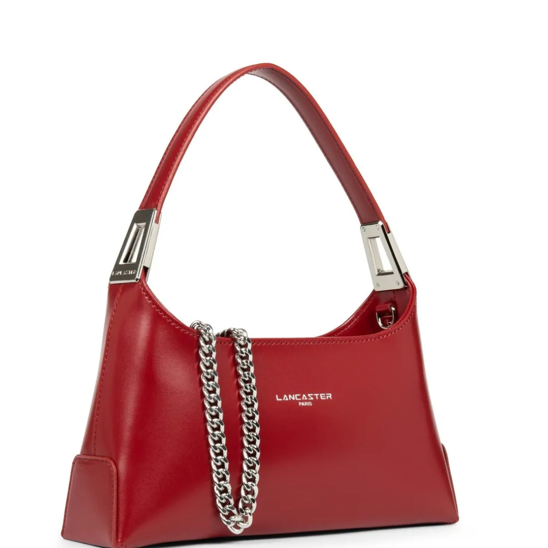 Sac à main Zippé S Suave Ace bordeaux en cuir