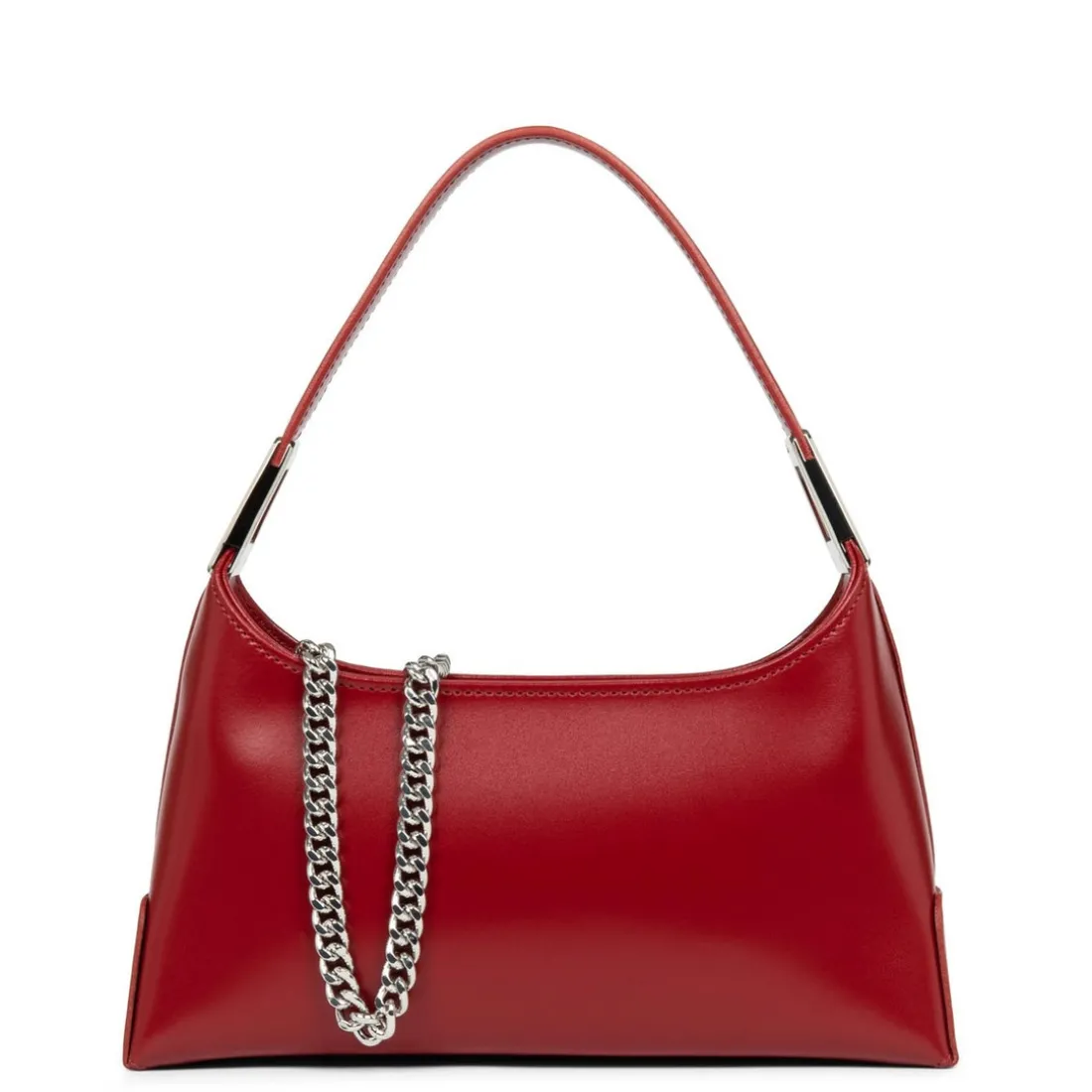 Sac à main Zippé S Suave Ace bordeaux en cuir