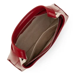 Sac à main Zippé S Suave Ace bordeaux en cuir