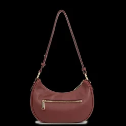 Sac besace Zippé S Donna Aria rouge en cuir